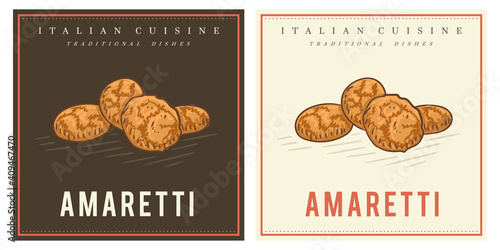 Amaretto di Saronno traditional italian cookies dessert