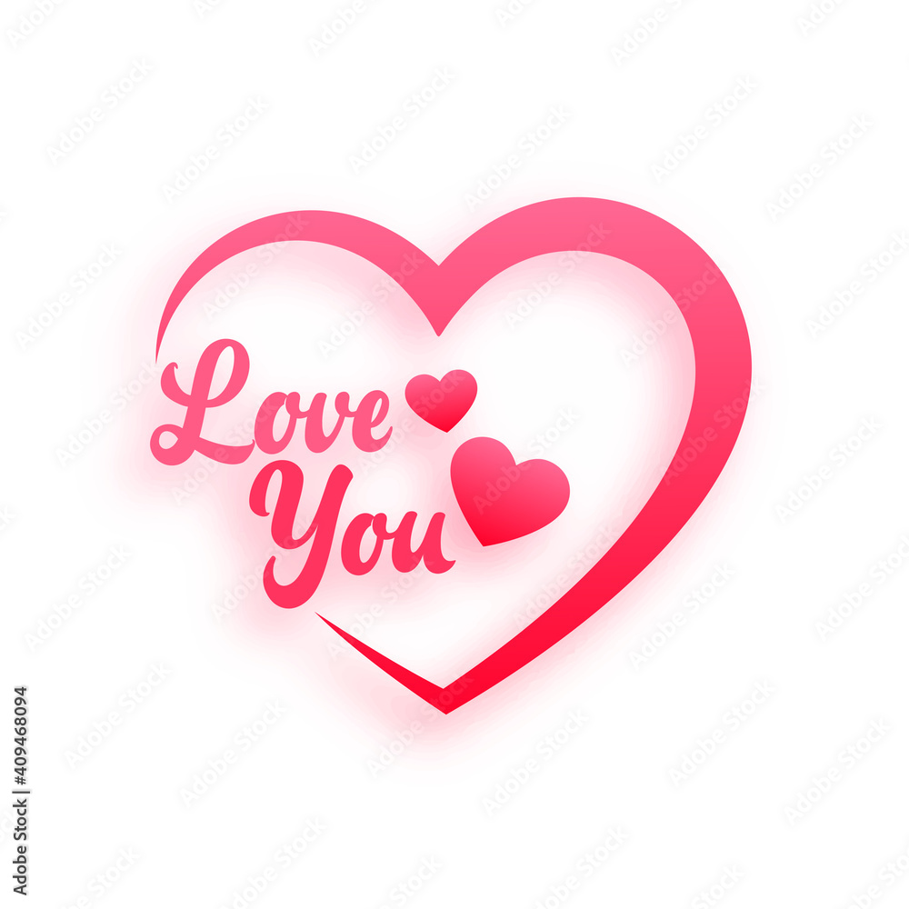 romantic love message hearts background design