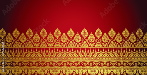 Modern line Thai pattern traditional concept The Arts of Thailand photo