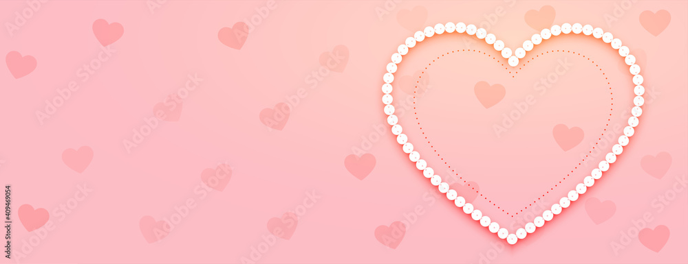 valentines day banner with heart design
