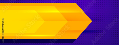 stylish purple and yellow abstract banner design