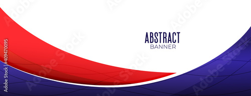 wavy abstract business banner in red and purple color