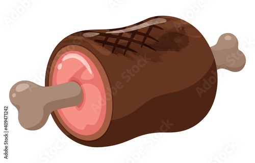 骨付き肉のイラスト_マンガ肉