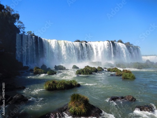 Paysage de chutes d'eau à Iguazu