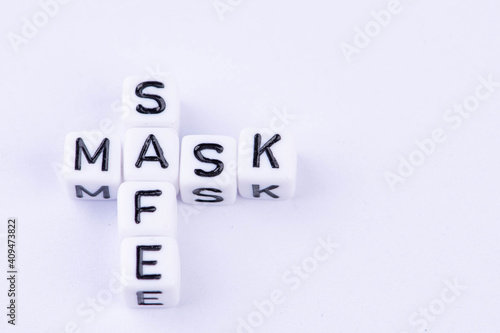 Letters with the word Mask Safe