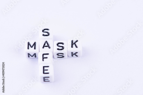 Letters with the word Mask Safe