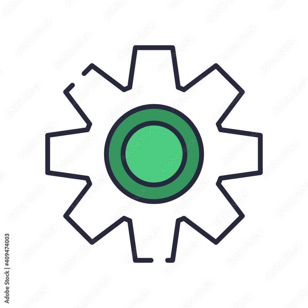 Gear of industry icon