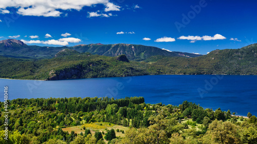 Canvas Print Landscape of lake Lacar, San martin de los Andes, Neuquen, Argentina