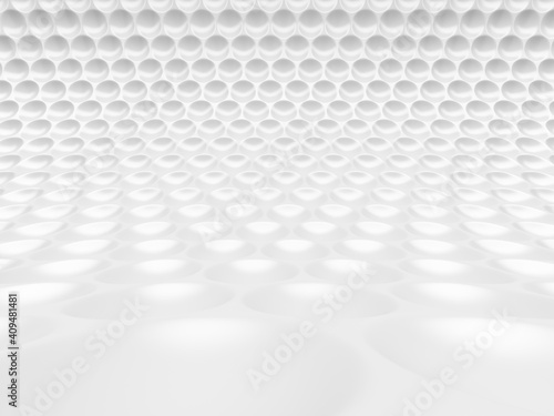 White cirlce dots decorative background © VERSUSstudio