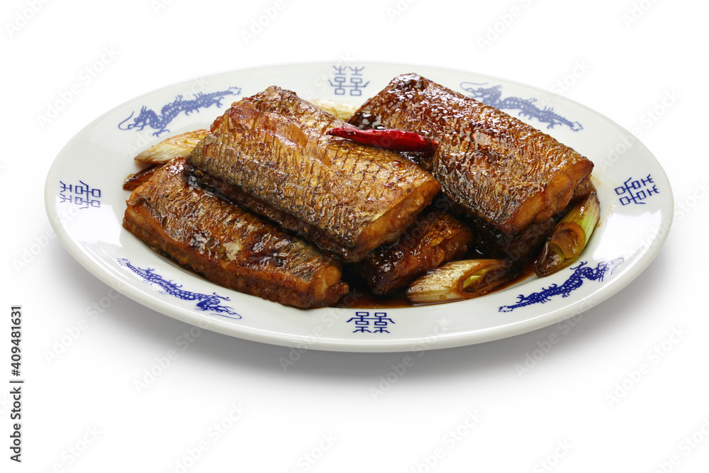 braised hairtail fish, chinese cuisine braised hairtail fish, chinese cuisine