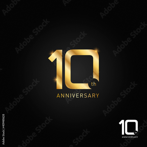 10 years anniversary logo, icon and symbol vector illustration