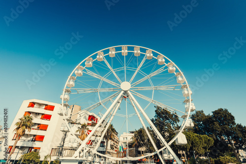 Ferris wheel in Reggio Calabria in summer