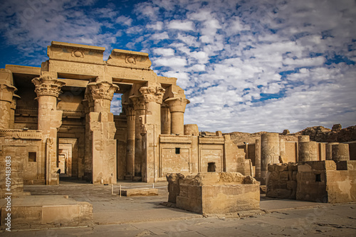 The ruins of the ancient temple of Sebek in Kom - Ombo, Egypt. photo