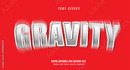 gravity text effect design vector