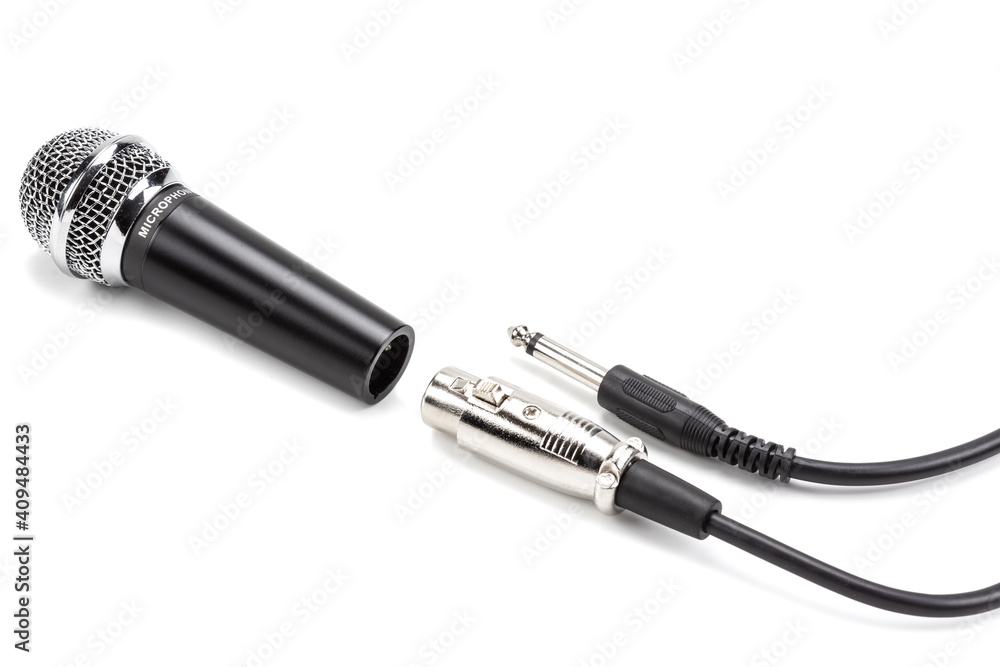 Obraz premium Microphone isolated on white