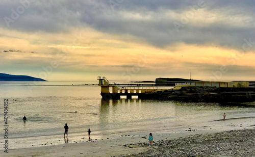 Blackrock diving tower at sunset in Salthill