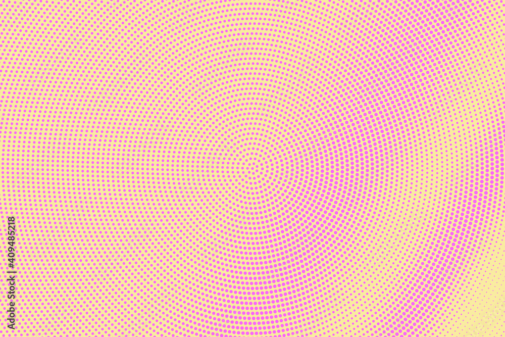 Pink and yellow dotted halftone vector background. Subtle halftone digital texture. Faded dotted gradient. Pink and yellow dotted halftone vector background. Subtle halftone digital texture. Faded dotted gradient.