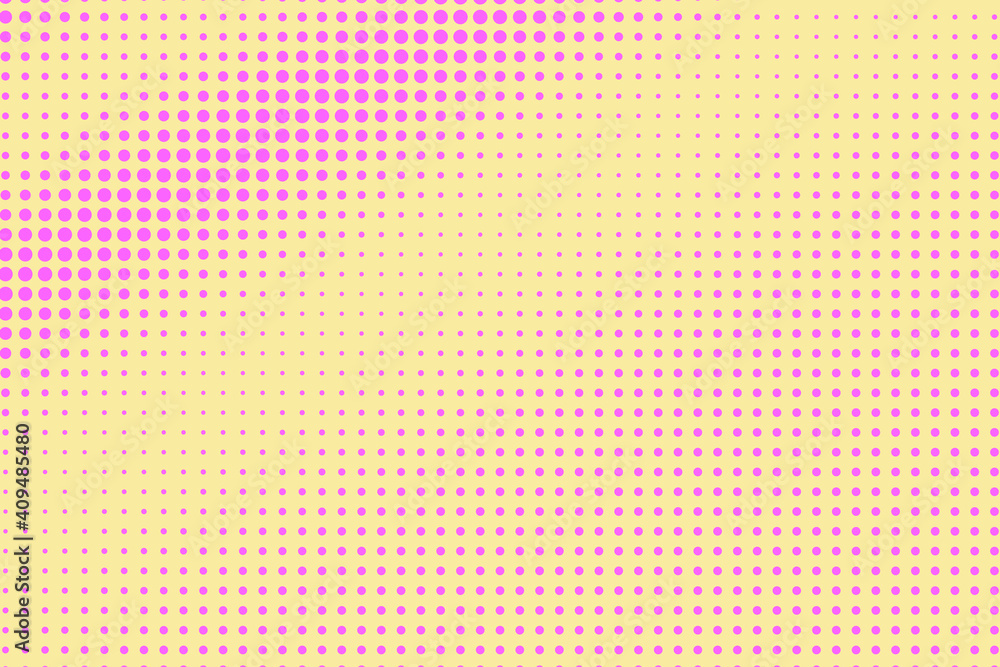 Pink and yellow dotted halftone vector background. Subtle halftone digital texture. Faded dotted gradient Pink and yellow dotted halftone vector background. Subtle halftone digital texture. Faded dotted gradient