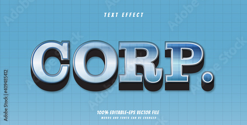 corp text effect design vector