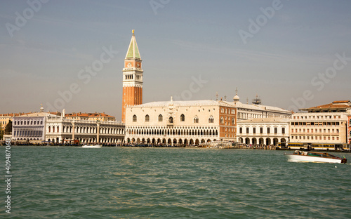 View of the Piazza San Marco from the boat. Venice. Italy