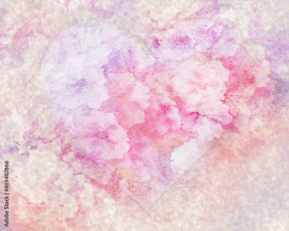 Watercolor Heart Abstract