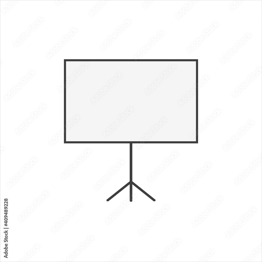 vector image of projector screen on white isolate vector image of projector screen on white isolate