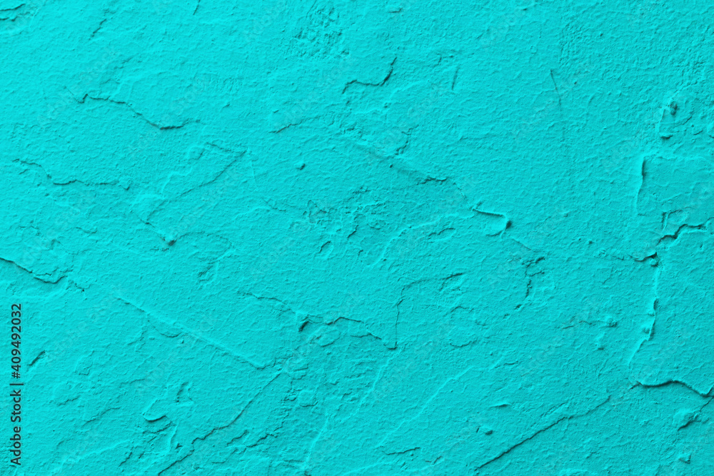 texture of old turquoise wall