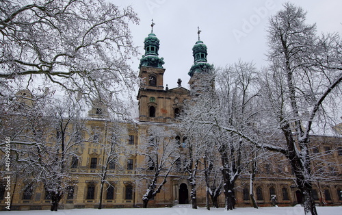 Lubiąż Abbey (Kloster Leubus;  Opactwo cystersów w Lubiążu), also commonly known in English as Leubus Abbey, is a former Cistercian monastery in Lubiąż, in the Lower Silesian Voivodeship photo