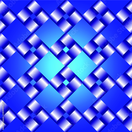 Fototapeta Naklejka Na Ścianę i Meble -  Abstract background with squares, geometric art on blue background, vector wallpaper banner design.
