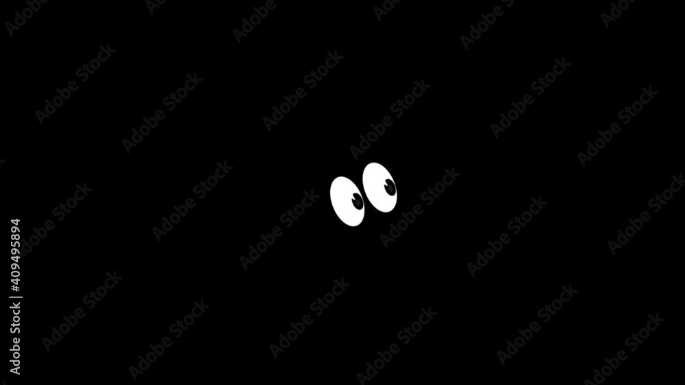Eyes in the dark, comic element. Cartoon effect animation, alpha channel enabled Eyes in the dark, comic element. Cartoon effect animation, alpha channel enabled