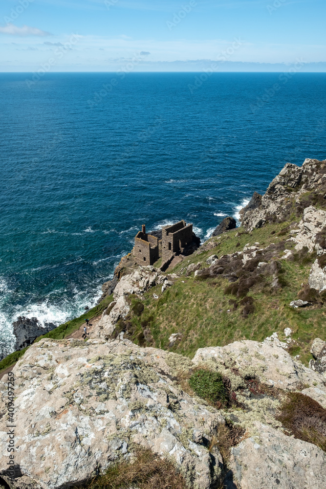The crowns near botallack mining site cornwall engand uk 
