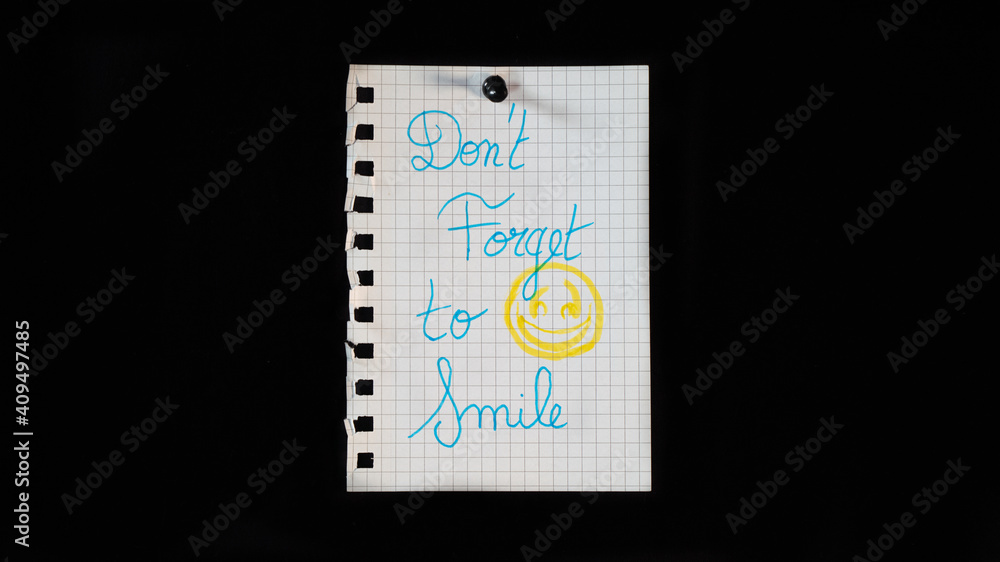 Fototapeta premium Hand written message on a ripped notebook sheet,