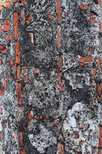 Texture wall of Colonial Catlle Fortress in caribbean sea. Texture for compositing and commercial use. Restauration materials apllied. photo