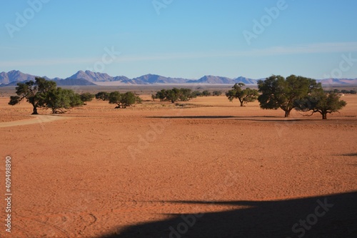 Wüstenlandschaft bei der Elimdüne (Sesriem) im Namib-Naukluft Nationalpark in Namibia. 
