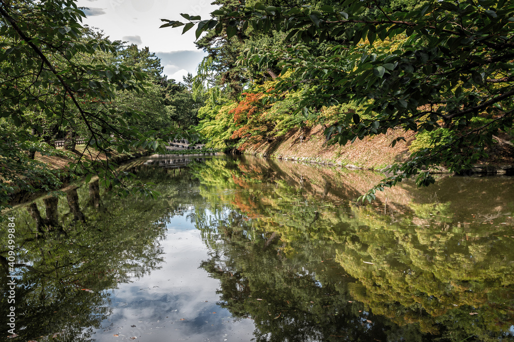 Hirosaki Castle Moat in Northern Japan Hirosaki Castle Moat in Northern Japan