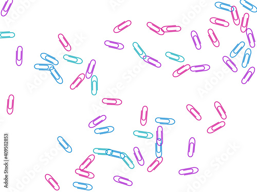 Stationary paperclips isolated on white background © SunwArt