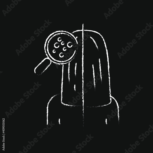 chalk icon, scalp irritation in the hair