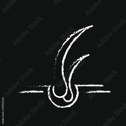 chalk icon, double hairs sprout