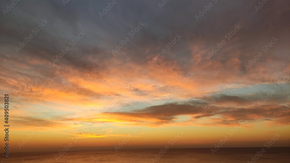 sunset over the Mediterranean sea in Netanya sunset over the Mediterranean sea in Netanya