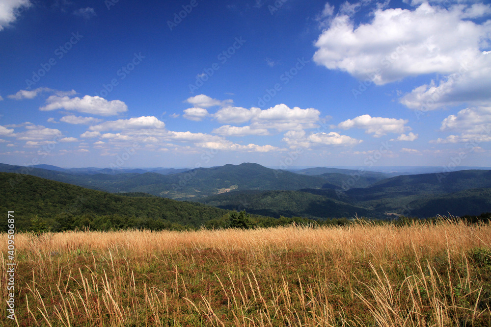 View from Jaslo peak in Bieszczady Mountains, Poland View from Jaslo peak in Bieszczady Mountains, Poland