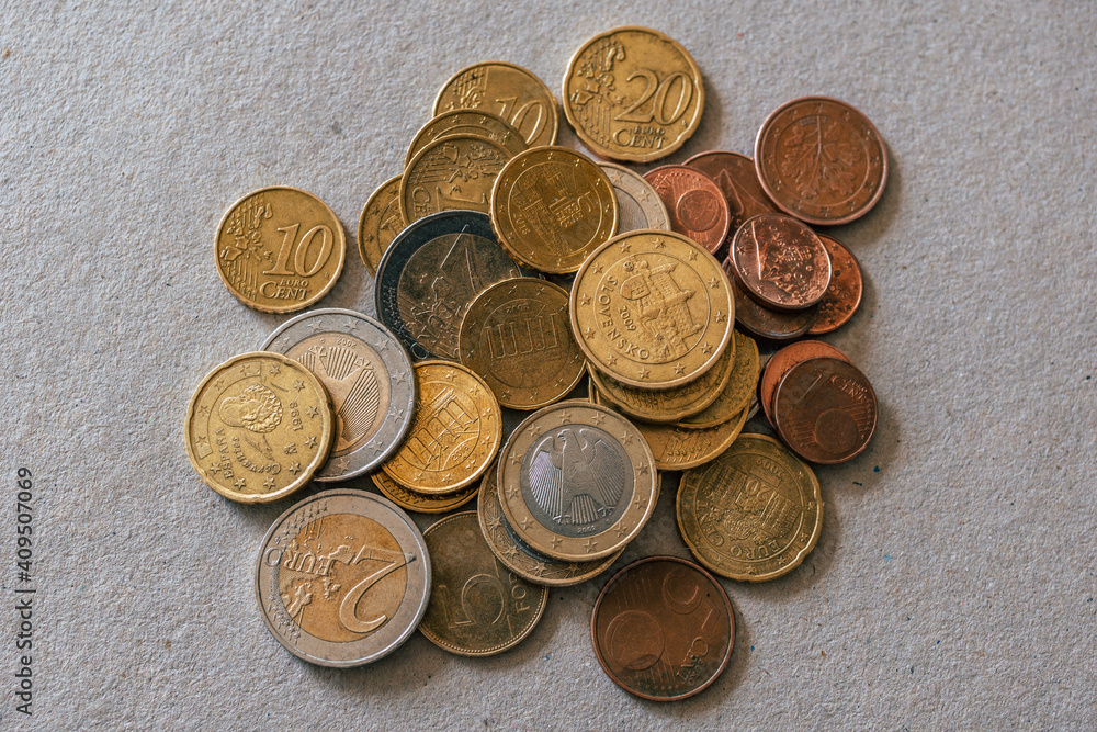 Euro coins and banknotes Euro coins and banknotes