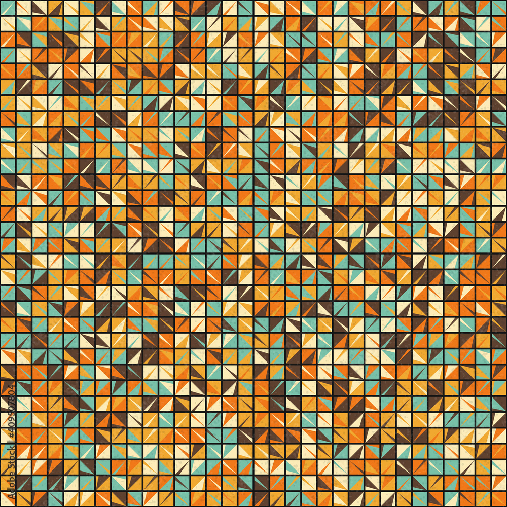 Fototapeta premium Abstract Geometric Pattern generative computational art illustration