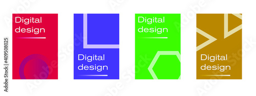 Company identity brochure template collection. Business presentation vector A4 vertical orientation front page mock up set. Corporate report cover abstract geometric illustration design layout bundle.