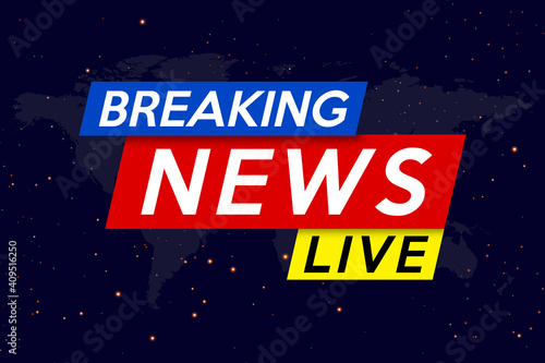 Breaking news live on the night sky background. Background screen saver on breaking news.