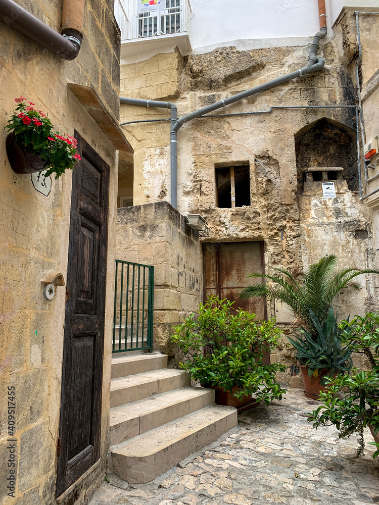 street in the city of Matera