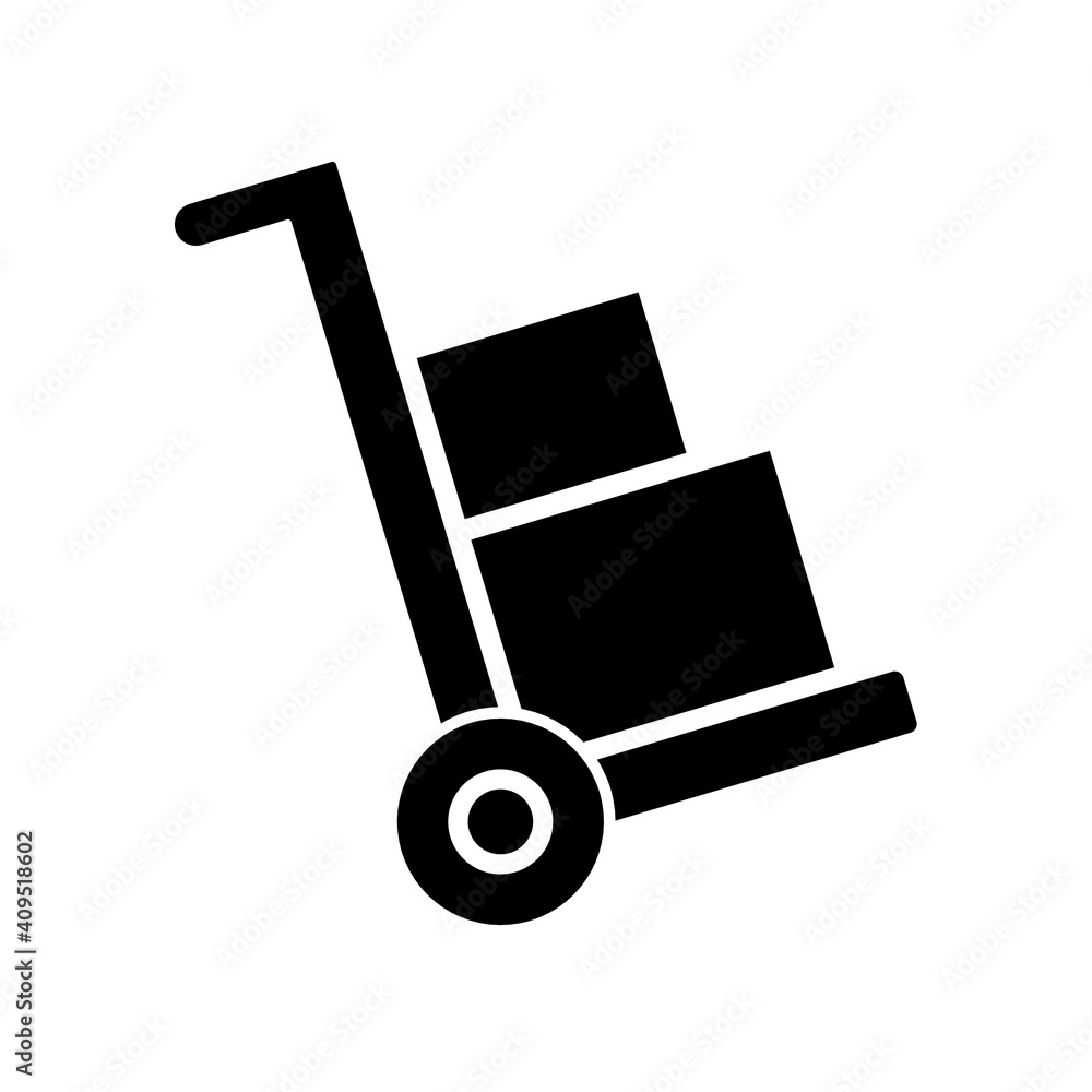 Use trolley icon, Packaging Symbol Use trolley icon, Packaging Symbol
