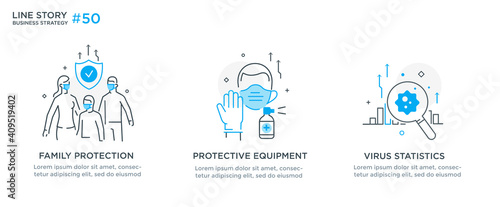 Set of illustrations concept with people illustration. Quarantine, virus, protection, medicine.Flat illustration Icons infographics. Landing page site print poster.