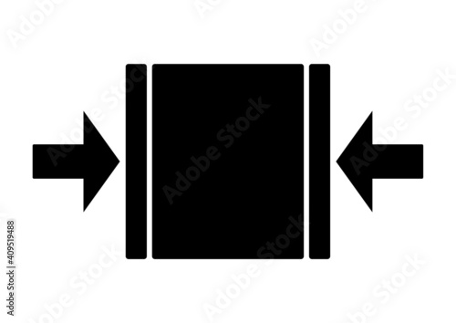 Clamp as indicated icon, Packaging Symbol