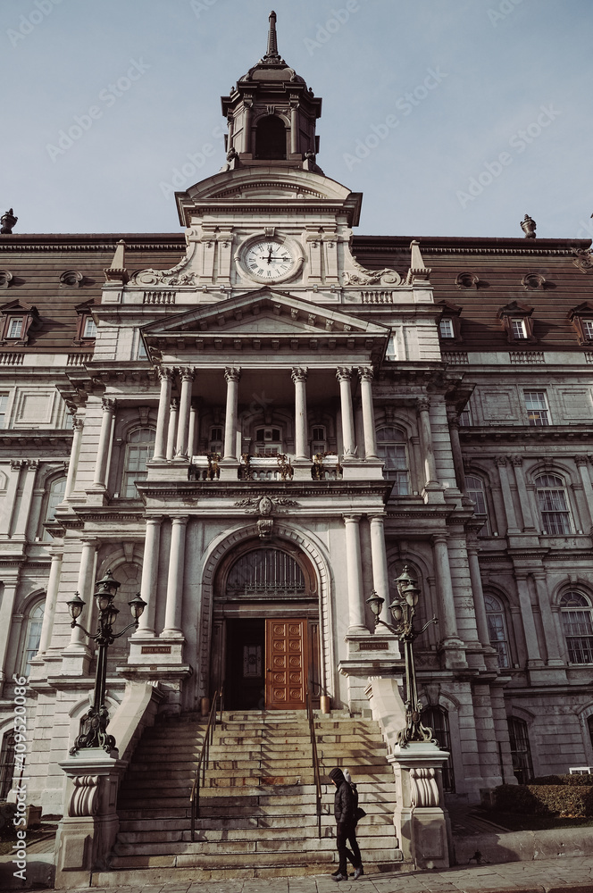 Front view of Montreal City Hall, Canada