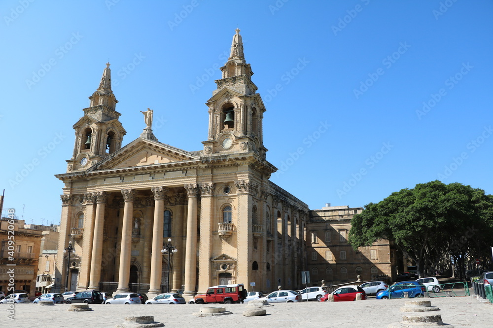 Parish Church of St. Publius in Floriana Valletta, Malta